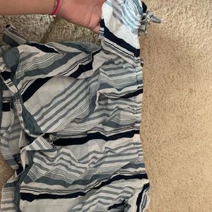 Off the shoulder crop top.